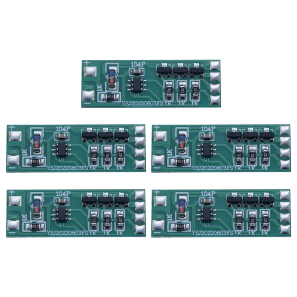 Módulo de luz LED intermitente T35C, 5 uds., 3-12V, par rojo y azul, adecuado para modelo de coche, bicicleta, vehículo eléctrico, luz de seguridad