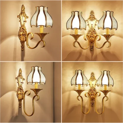 ABEL-Iluminación de pared LED de cobre, candelabro de diseño creativo, decoración para el hogar y la sala de estar