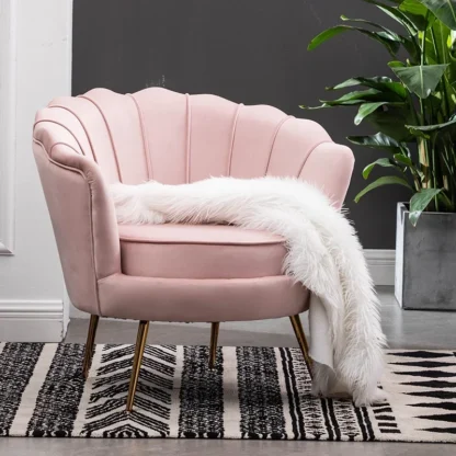 Sofá individual nórdico moderno y sencillo, asiento ligero de lujo para sala de estar y dormitorio, marco de madera maciza, sofá suave para decoración elegante