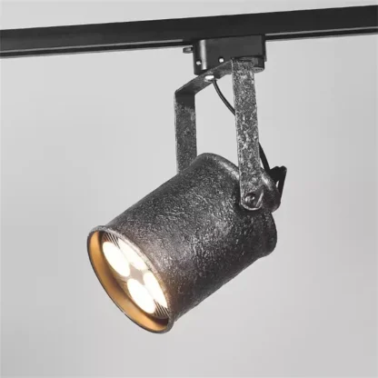 Luz de pista LED de hierro Retro, lámpara de riel Industrial, foco Vintage para tienda de ropa, exposición, cafetería, decoración de oficina, E27