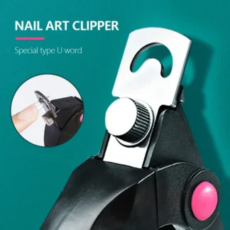 Nailpop-cortaúñas acrílico, esfera profesional negra, hoja de acero inoxidable, cortador de puntas de uñas, recortador de uñas postizas, herramientas de manicura