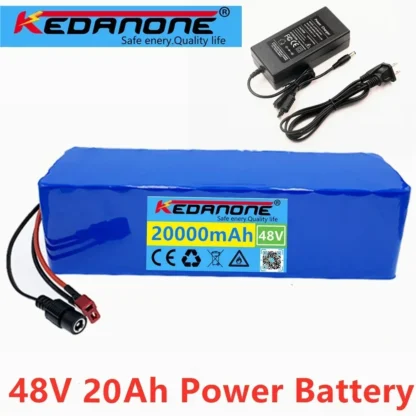 Nueva batería de iones de litio de 48v, 48V, 20Ah, 1000W, 13S3P, batería de iones de litio para bicicleta eléctrica de 54,6 v, Scooter con BMS + 2A Cha