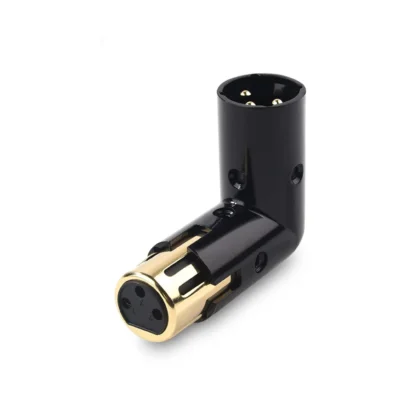 T35C 1 Uds adaptador de ángulo XLR de 3 pines adaptador XLR de ángulo recto ajustable macho a hembra adaptador XLR de 90 grados