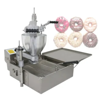 Máquina automática comercial para hacer donuts, tolva de 9L, máquina para hacer donuts de acero inoxidable, moldes de 3 tamaños, freidora, electrodomésticos de cocina