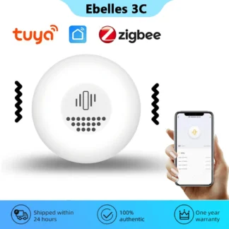 Tuya ZigBee-Sensor de vibración inteligente, vibrador para puerta, ventana, Detector antirrobo, aplicación Smart Life, sistema de protección de seguridad para el hogar