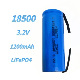 Batería 18500 LiFePO4 3,2 V 1200mAh con pestañas de soldadura para linterna altavoz cepillo de dientes eléctrico Radio afeitadora Vape recortadora de barba