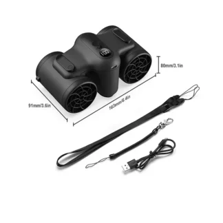 Máquina de refrigeración con ventilador eléctrico para exteriores, refrigeración, aire acondicionado portátil, súper viento, para colgar en la cintura, con carga Usb