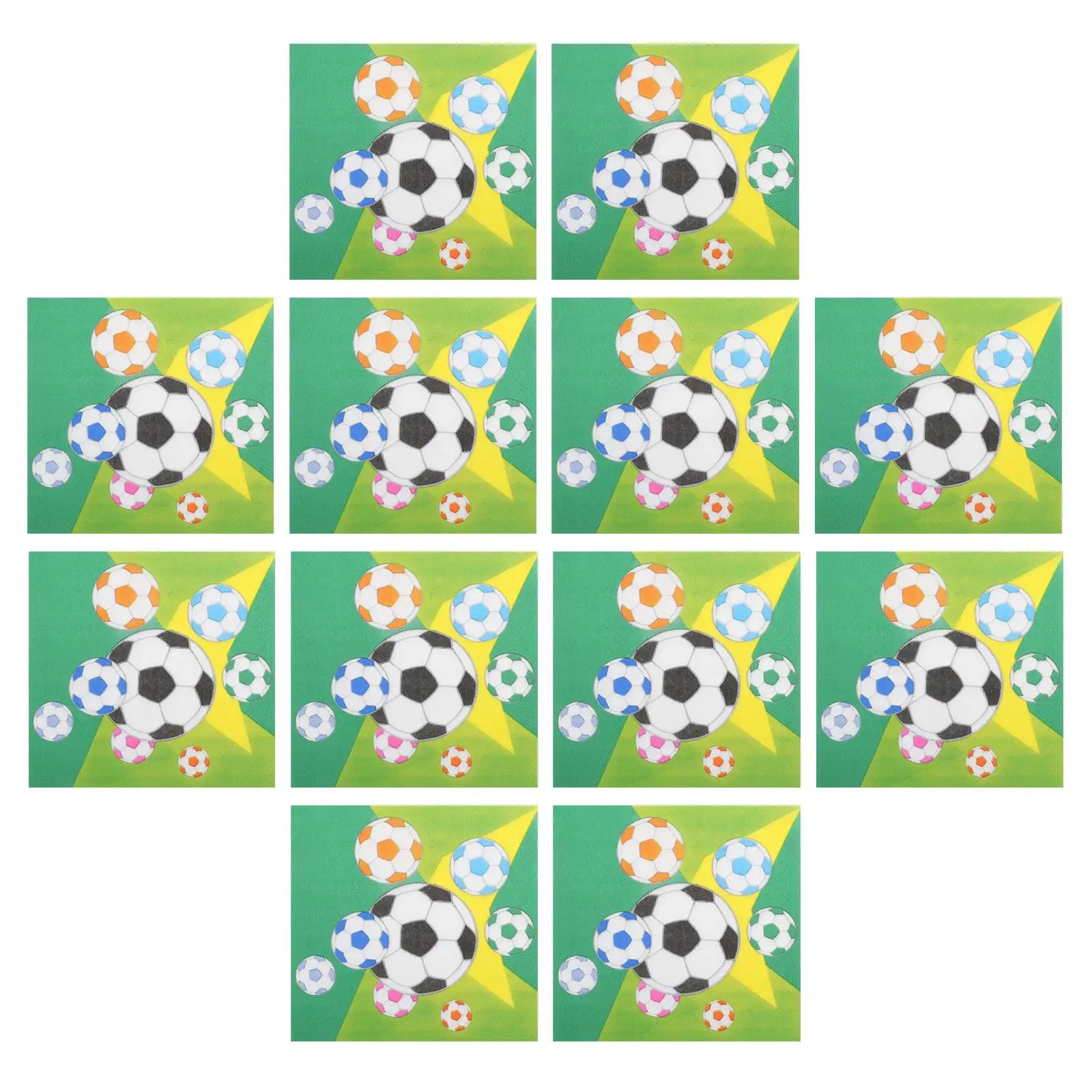 20 piezas servilletas impresas de fútbol, platos y servilletas de papel, decoraciones de cumpleaños