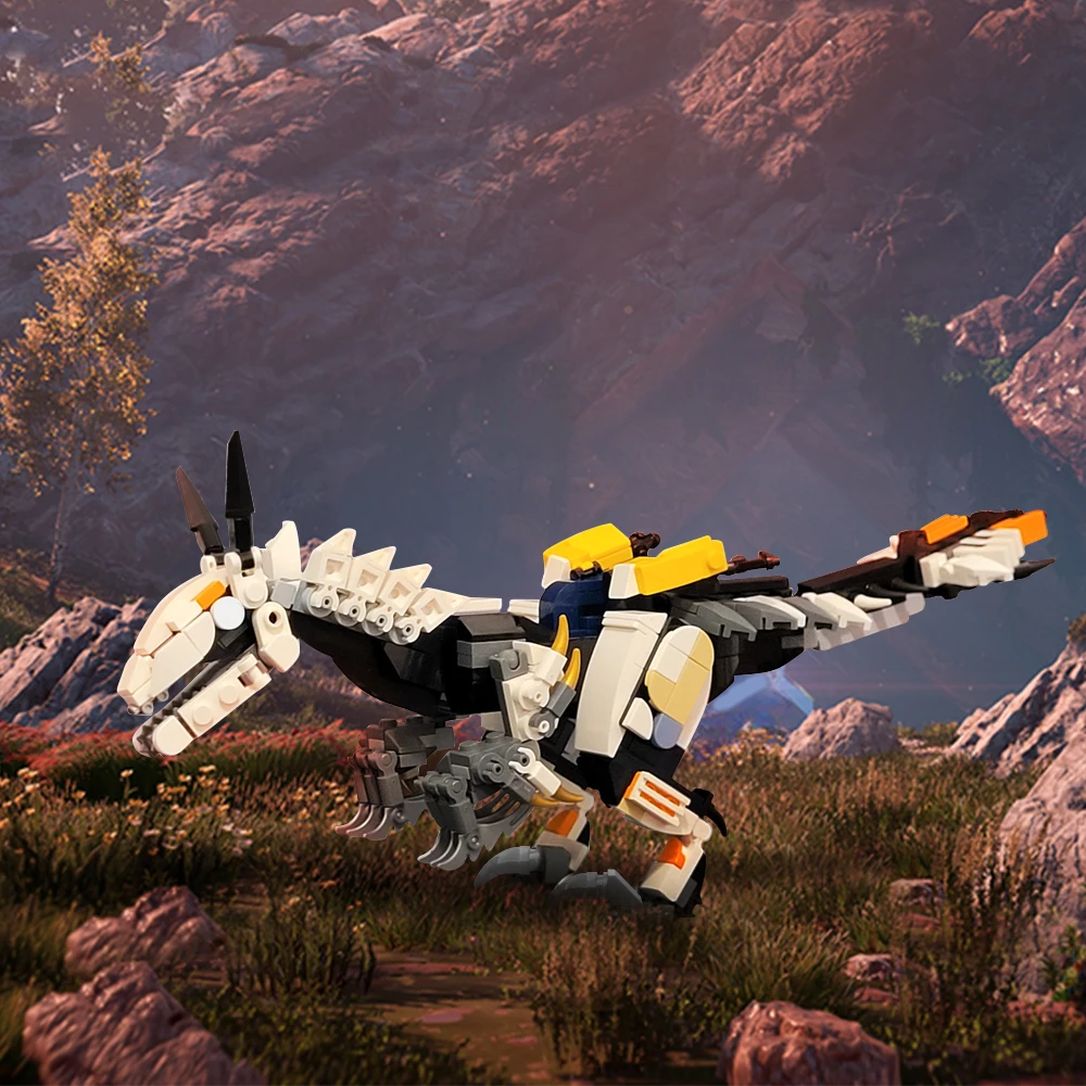 Juego de MOC-152325 Horizon Clawstrider, bloques de construcción, modelo de monstruo, juguetes creativos DIY, regalo para niños