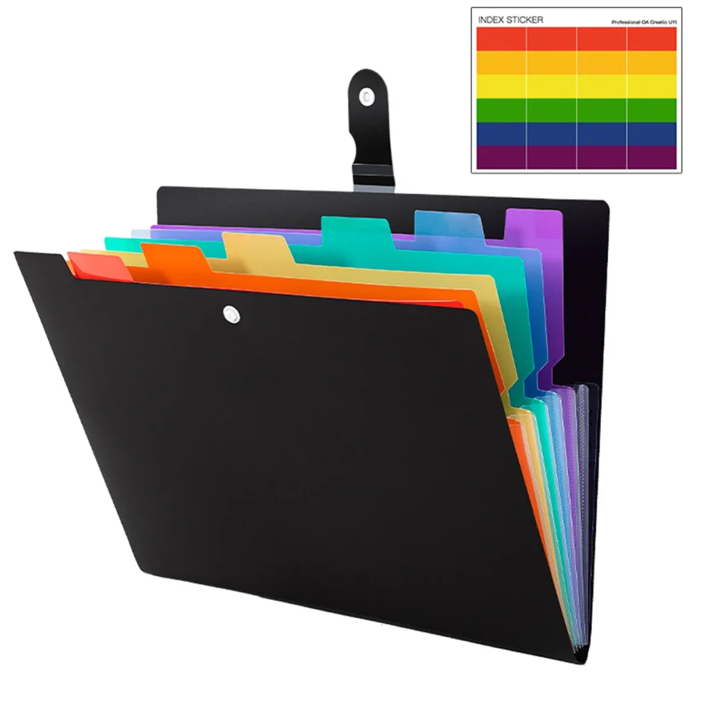 Carpeta de órgano A4 para documentos, bolsa de almacenamiento clasificada multicapa, índice de Color, bolsa de archivo de oficina para estudiantes, puede contener 300-500 hojas