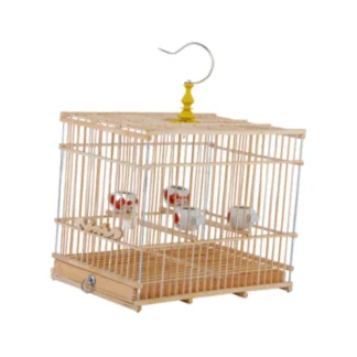 Jaula para pájaros con taza de comida, jaula para pájaros de viaje para guacamayo, animales pequeños, canario