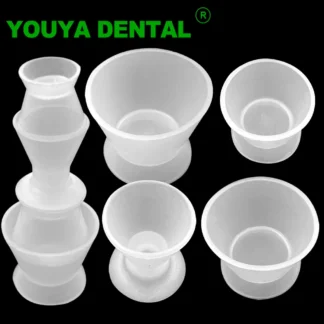 4 unids/set tazón de mezcla Dental taza de goma de silicona para odontología cuencos de mezcla autosolidificantes flexibles herramientas de dentista de alta temperatura