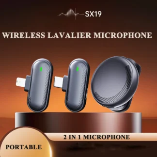ELECTERMI micrófono inalámbrico Digital manos libres para grabación de vídeo entrevista SX19 micrófono de solapa para Vlog Tiktok