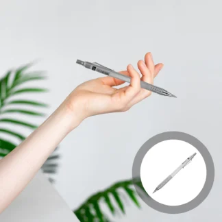 Lápiz mecánico de 07 mm Lápices automáticos Recambio de cables para escribir Dibujo Dibujo (Plata)