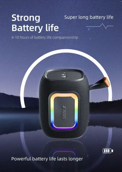 SODLK T26 Mini Altavoz Bluetooth al aire libre portátil inalámbrico Pilar IPX7 impermeable HIFI sin pérdidas calidad de sonido estéreo Subwoofer