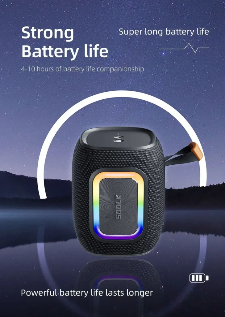 SODLK T26 Mini Altavoz Bluetooth al aire libre portátil inalámbrico Pilar IPX7 impermeable HIFI sin pérdidas calidad de sonido estéreo Subwoofer
