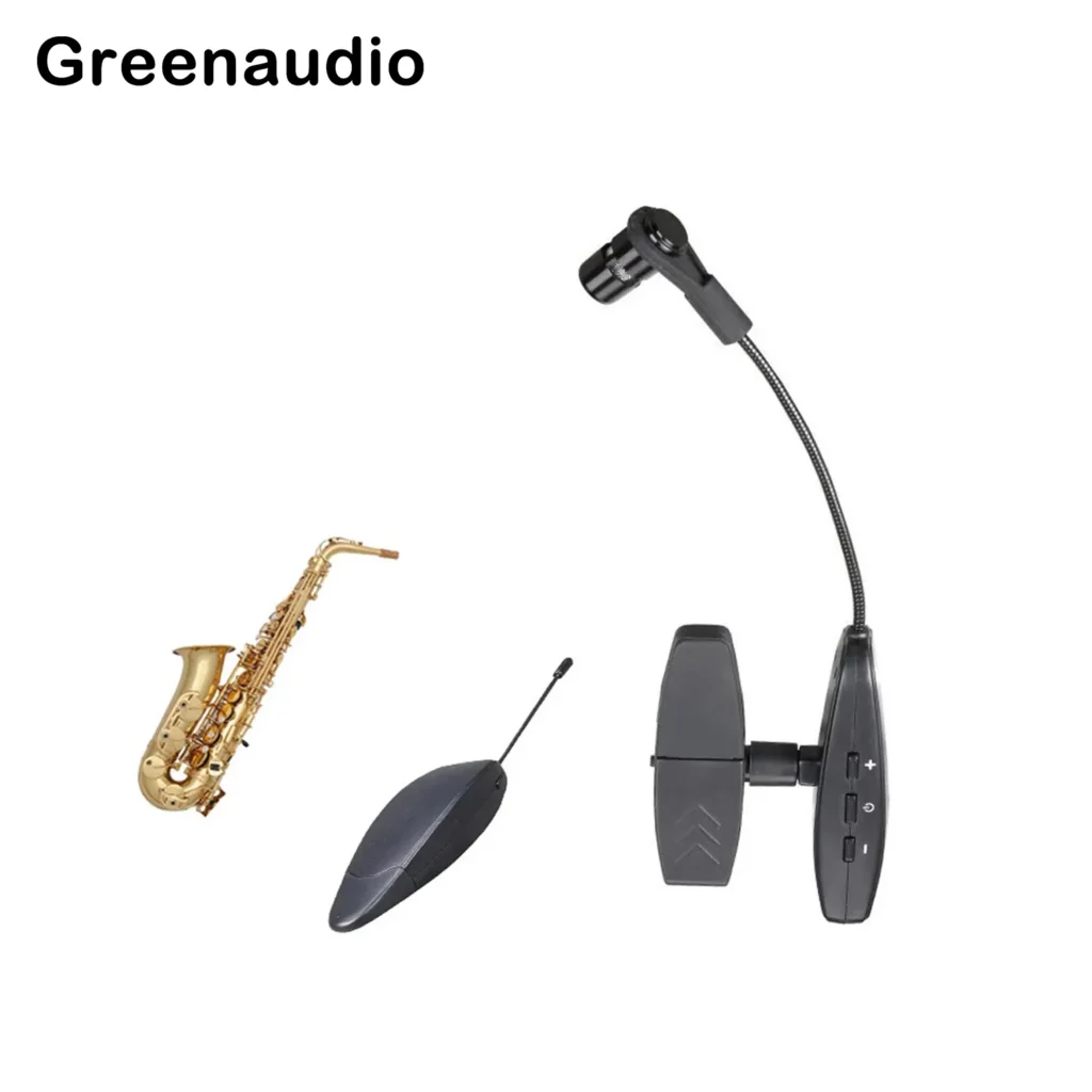 Sistema de micrófono de saxofón inalámbrico portátil, GAW-622, instrumento musical, condensador