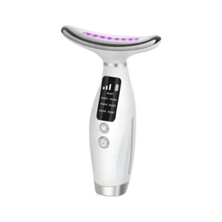 Masajeador de cuello con pantalla de luz de siete colores, dispositivo de belleza de arrugas, compresa caliente, carga USB, uso doméstico, nuevo