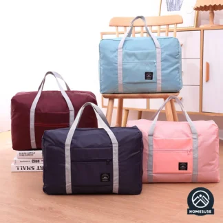 Organizador de equipaje de viaje plegable, bolsas de almacenamiento, maletas impermeables, bolso, bolsa de embalaje portátil de gran capacidad para mujer