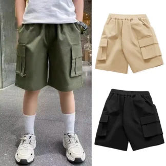 Pantalones cortos deportivos informales para niños, 3 colores, regalo de cumpleaños, ropa para niños de 4, 6, 8, 10, 12 y 14 años