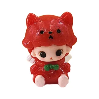 Mini figura de muñeco de Ángel para cachorro, Mini figura de resina de dibujos animados, adorno, decoración bonita para coche de escritorio