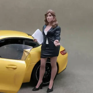 Modelo de coche a escala 1/18, hermosa figura de acción de mujer de ventas, accesorio de escena femenina, exhibición de coche, muñecas de resina, colección de juguetes, regalos