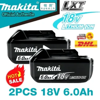 18650 batería Original Makita 18V 6Ah adecuada para DTD173 DTW190 BL1830B BL1850B BL1850 BL1840 BL1860 BL1815 batería de herramienta eléctrica