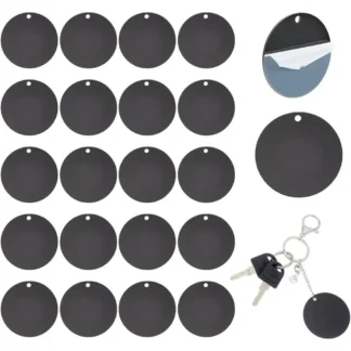 Espacios en blanco acrílicos, adornos en blanco, llavero rectangular, espacios en blanco para grabar cordones navideños, kit de fabricación de regalos