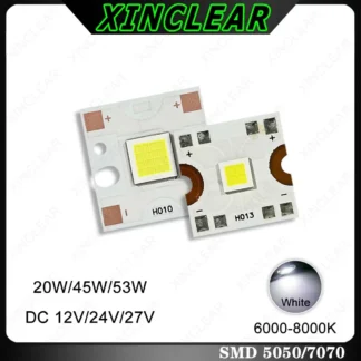 Chip LED SMD 5050 7070 20W 45W 53W blanco 6000-8000K DC12V 24V diámetro 18/20mm tablero de cuentas de lámpara adecuado para foco DIY luz de fotografía