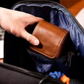 Caja de reloj de cuero: elegante estuche de viaje para reloj On Go, estuche enrollable para reloj, regalo