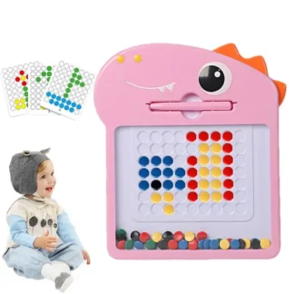 Tablero de dibujo magnético para niños pequeños, almohadilla de dibujo con cuentas magnéticas, tablero de dibujo magnético divertido, juguetes para niñas y niños, 3 garabatos de educación temprana