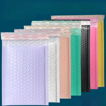 Sobres de correo acolchados con burbujas, sobres de correo de polietileno para embalaje, bolsa de envío, suministros comerciales negros, 10 Uds.