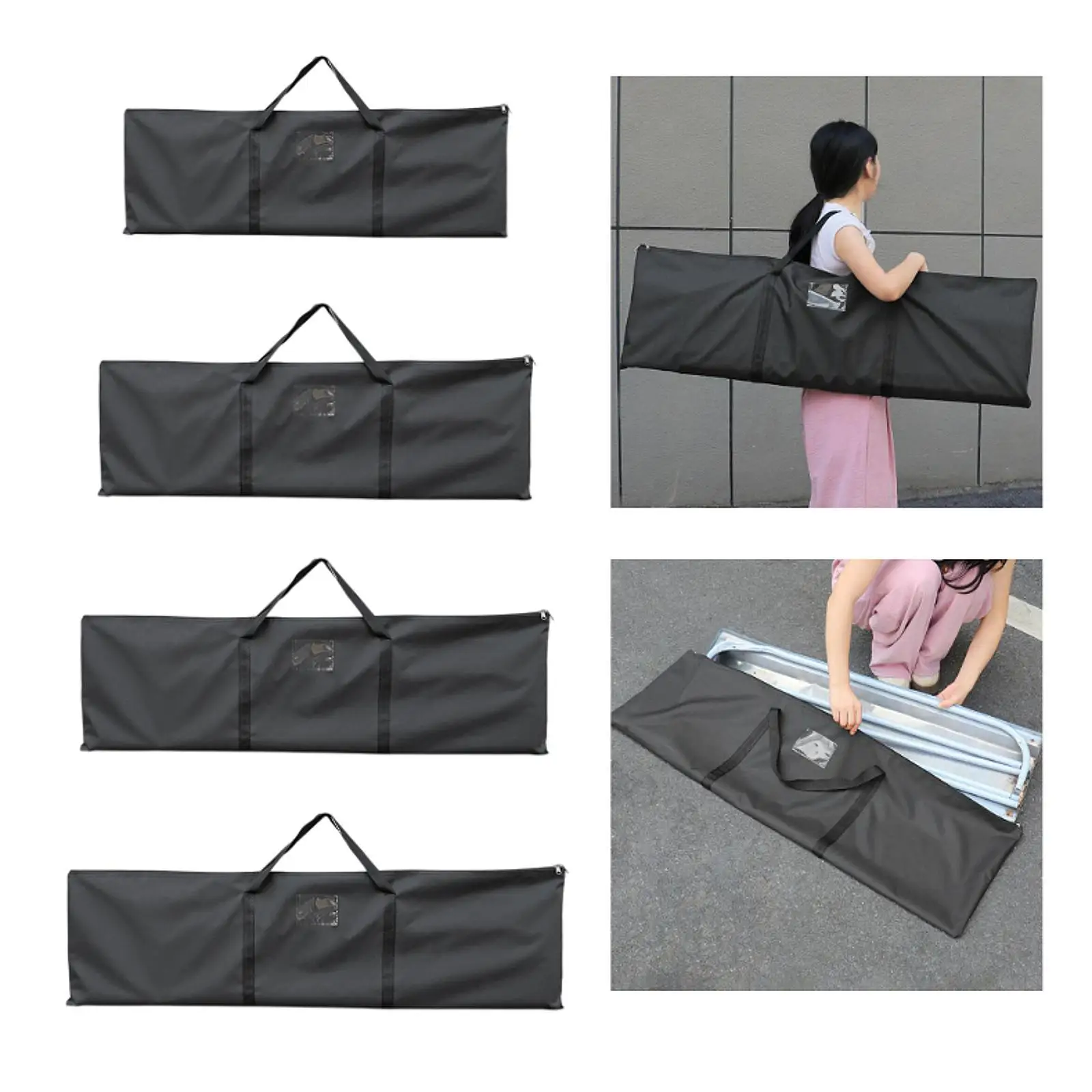 Bolsa de estante de exhibición publicitaria multifuncional con asas de transporte impermeable