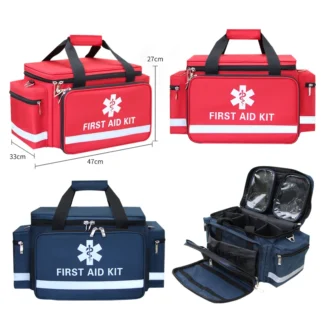 Bolsa médica de primeros auxilios, kit de emergencia Oxford multiusos con múltiples bolsillos, suministros de rescate de emergencia al aire libre, bolsa de gran capacidad