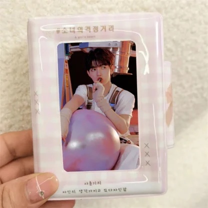 Ídolo Kpop, álbum de postales de 3 pulgadas, álbum de fotos, tarjeta de colección, libro de tarjetas, tarjeta Lomo, carpeta de hojas sueltas, estuche para tarjetas