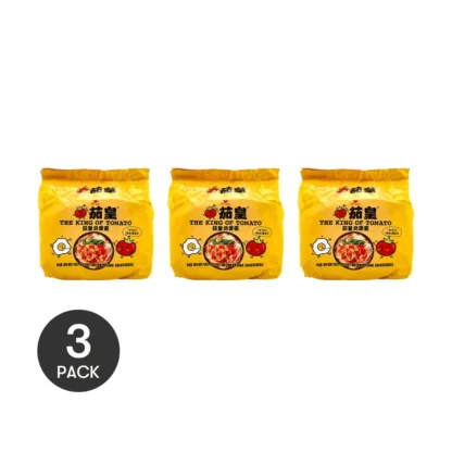 Unif The King of Tomato-Sopa de fideos instantáneos, sabor a huevo frito, 5 paquetes de 20,45 oz x 3 paquetes, 3 paquetes