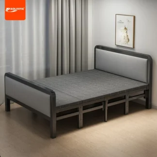 AOLIVIYA Cama plegable individual para el hogar, cama sencilla para dormitorio, descanso para el almuerzo, cama pequeña, artefacto para siesta en la oficina, casa de alquiler, hierro para adultos