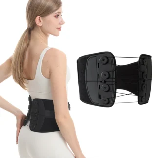 Faja de cintura de doble tracción para mujer y hombre, corsé de soporte Lumbar para espalda, cinturón recortador de cintura, cinturón Corrector de postura muscular para lesiones