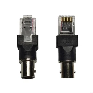 462E BNC a RJ45 Adaptador BNC a conectores masculinos RJ45 para pruebas e inspección cable coaxial