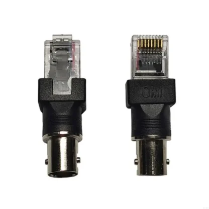 462E BNC a RJ45 Adaptador BNC a conectores masculinos RJ45 para pruebas e inspección cable coaxial