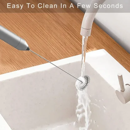 Espumador de leche portátil, Mini mezclador eléctrico con batería, máquina de espuma para café, Espumador de leche de acero inoxidable para café SQ