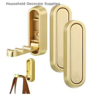 Colgantes de pared plegables de 2 uds, colgadores de pared con gancho plegable de Metal para baño, cocina, dormitorio, ahorro de espacio, para toallas, abrigos