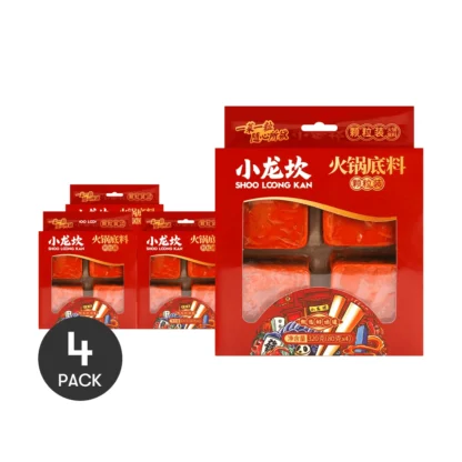 XIAOLONGKAN-gránulos de condimentos para olla caliente, 320g x 4 paquetes, 4 paquetes