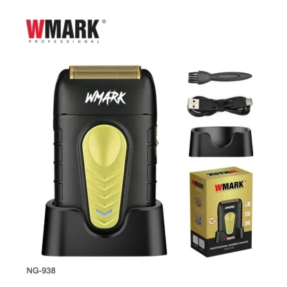 WMARK NG-991 986 995 998 afeitadora de peluquero, Afeitadora eléctrica moldeadora de barba, Afeitadora eléctrica USB para máquina de afeitar con cabezal de aceite dorado