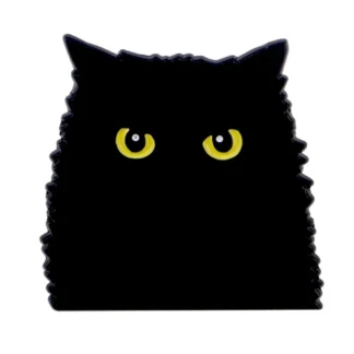 Lindo gato negro esmalte Pin Cool gatito insignia de Metal broche de Animal para accesorios de joyería regalos para amantes de los gatos