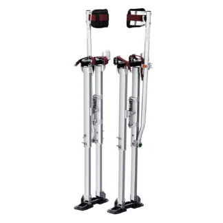 Zancos para paneles de yeso, zancos de herramientas de aluminio ajustables de 36''-50'' con rodilleras protectoras, zancos de trabajo duraderos y antideslizantes