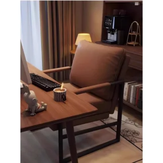 Silla de sofá individual de lujo, sillón italiano ligero, sala de estar, recepción, oficina, balcón, ocio, perezoso, respaldo