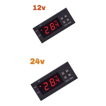 Termostato Digital STC 1000 LED para incubadora, controlador de temperatura, relé termorregulador para sistemas de calefacción y refrigeración, 12V