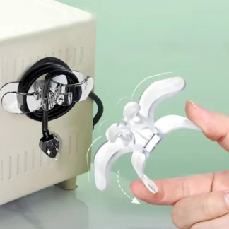 Organizador de cables para electrodomésticos mejorado, fijador de cables, organizador de cables de alimentación sin perforaciones, gestión de cables, enrollador de cocina multifunción