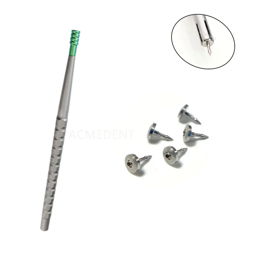 Pasador de hueso Dental, pines de titanio, fijación de membrana, Pin de estabilización, controlador de adaptación GBR de 2,5 MM